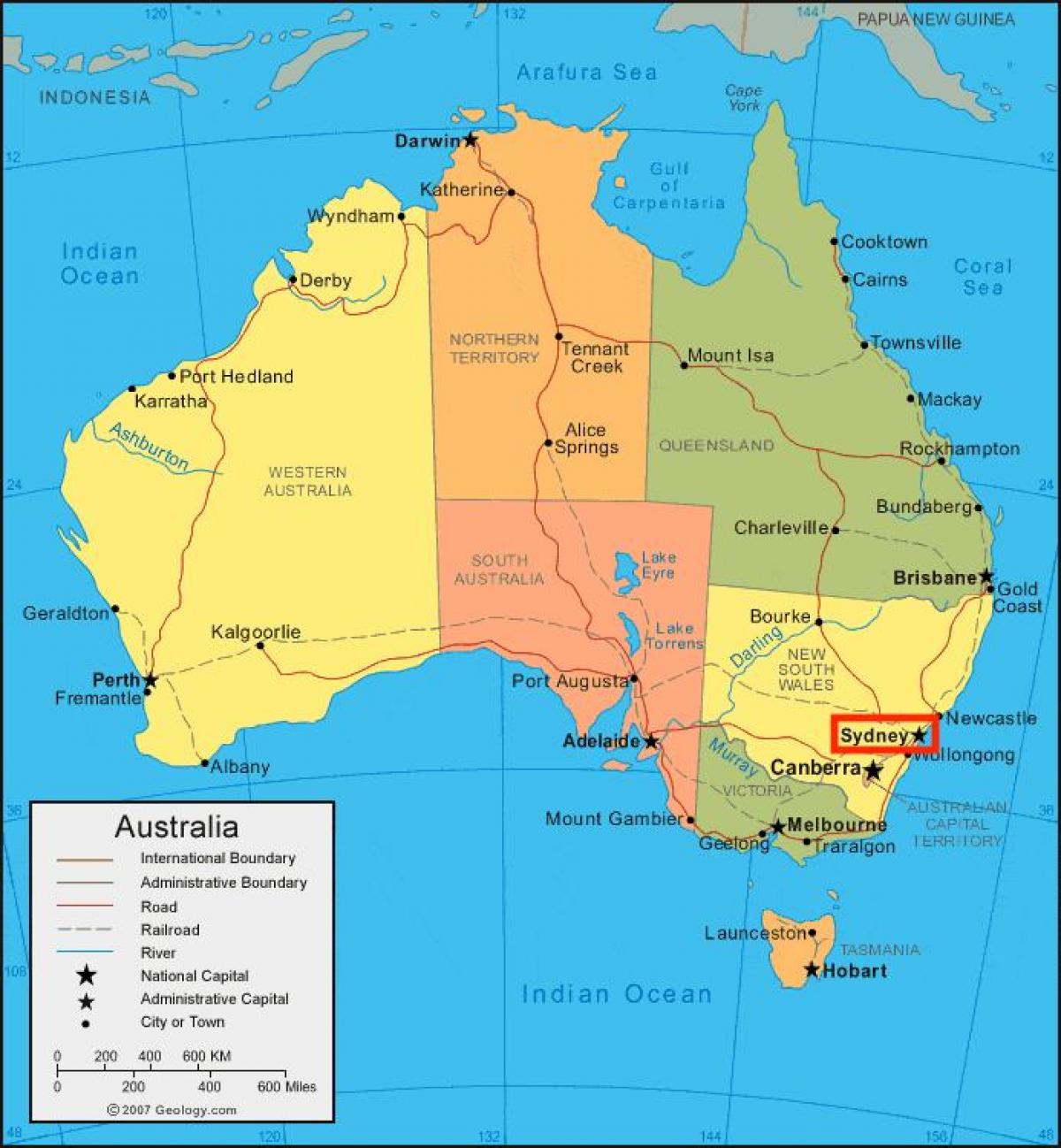 Kartta Australia